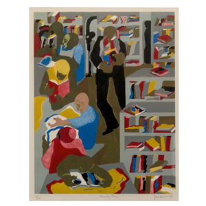 Students, Library, 1986 by Jacob Lawrence